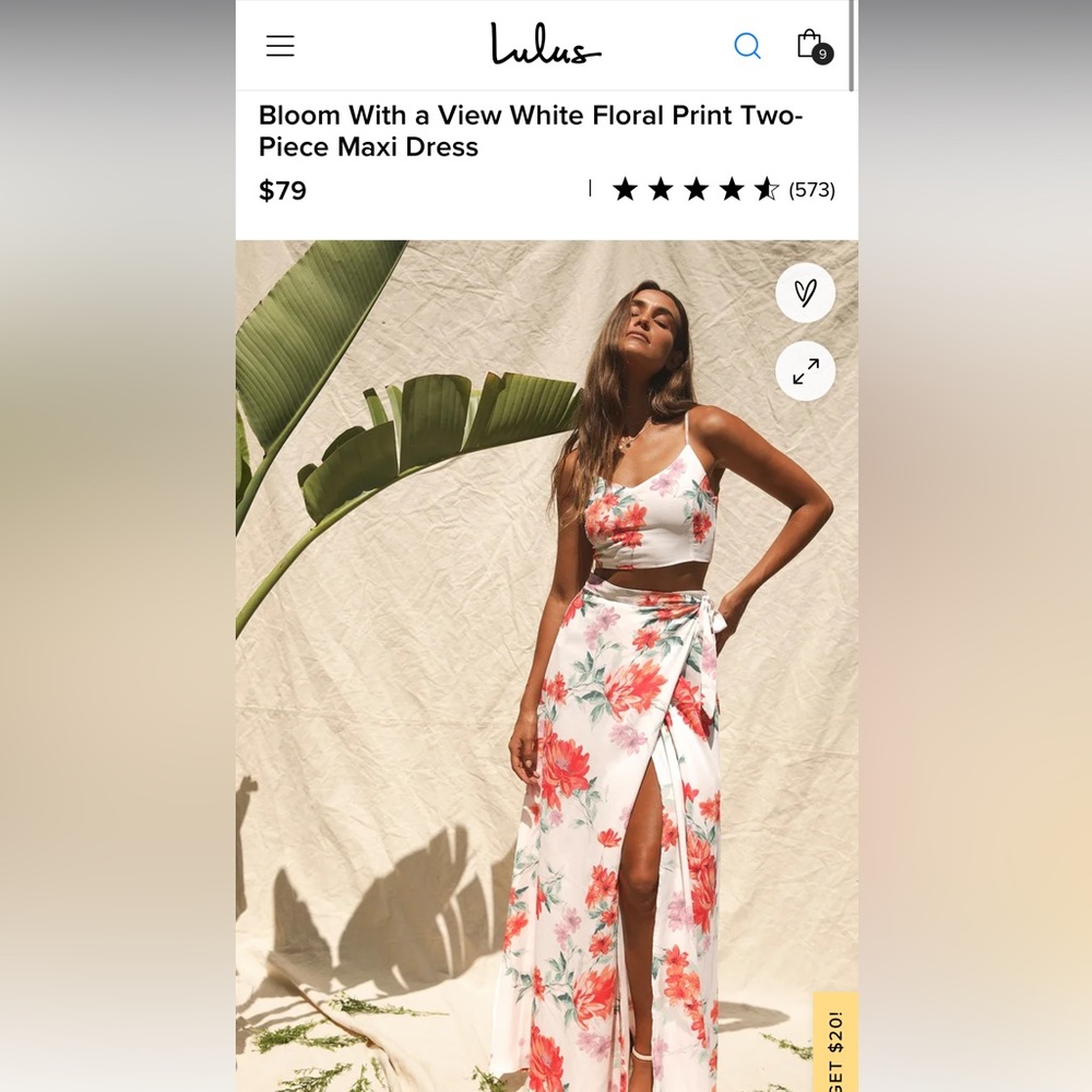 Lulus Floral two piece set